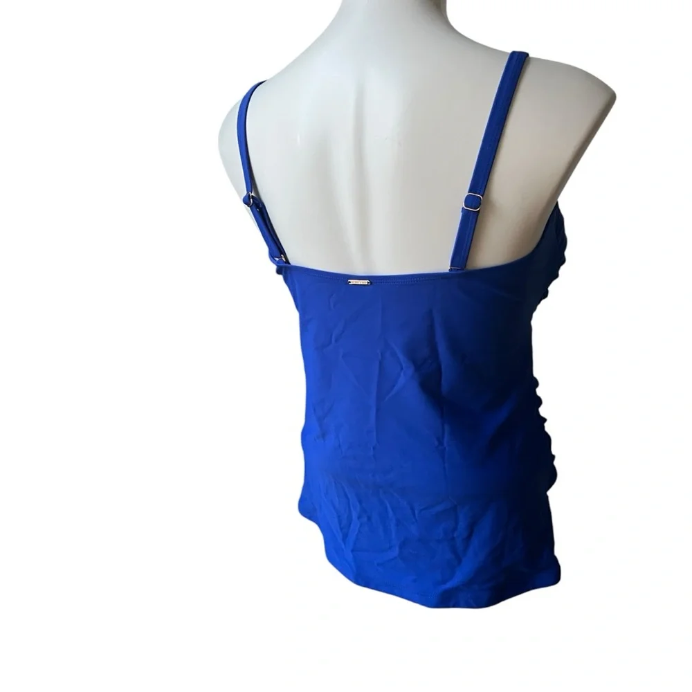NWT, RELLECIGA Strapless Royal Blue Ruched Top, Sz L - Picture 7 of 13